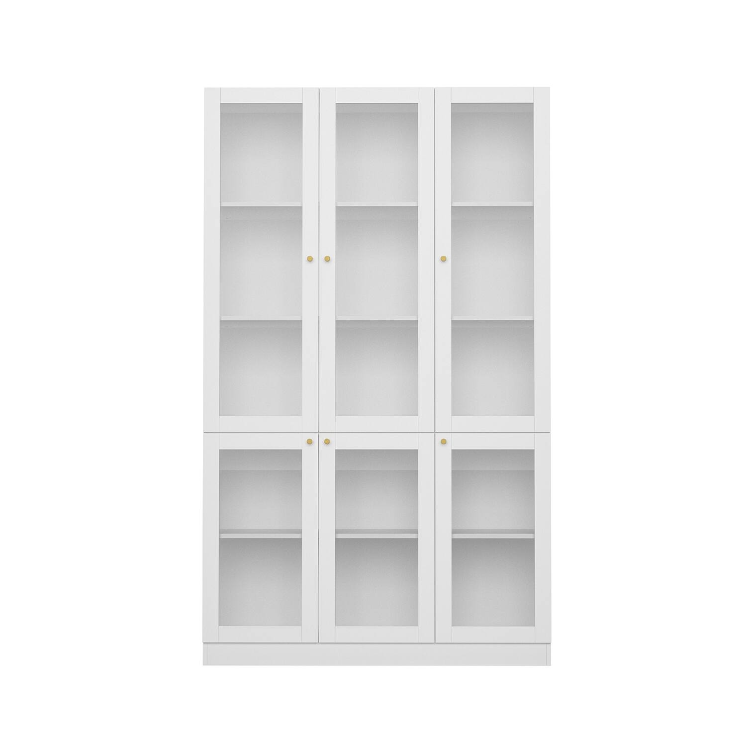 Front. Famapy - Famapy Tempered Glass - Door Buffet: Stylish Storage for Organized Living - White.