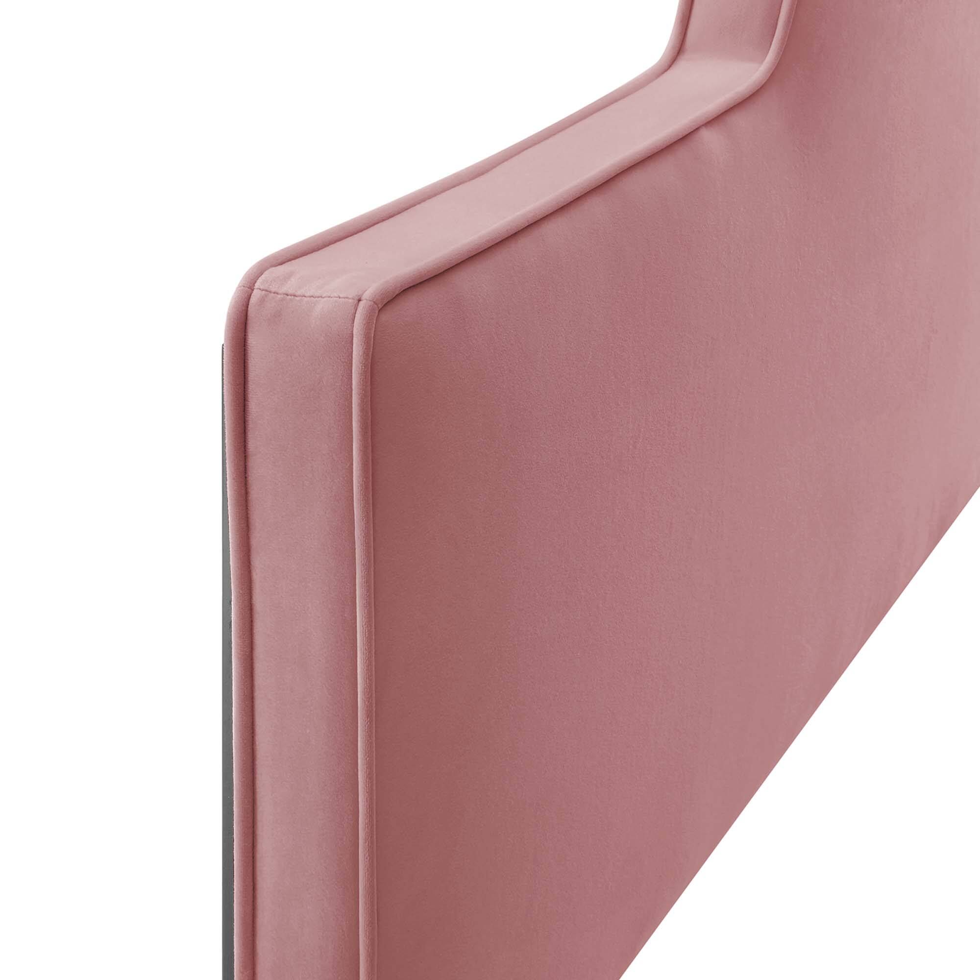 Alt View 1. Modway - Dawn Performance Velvet Twin Headboard by Modway - Dusty Rose.