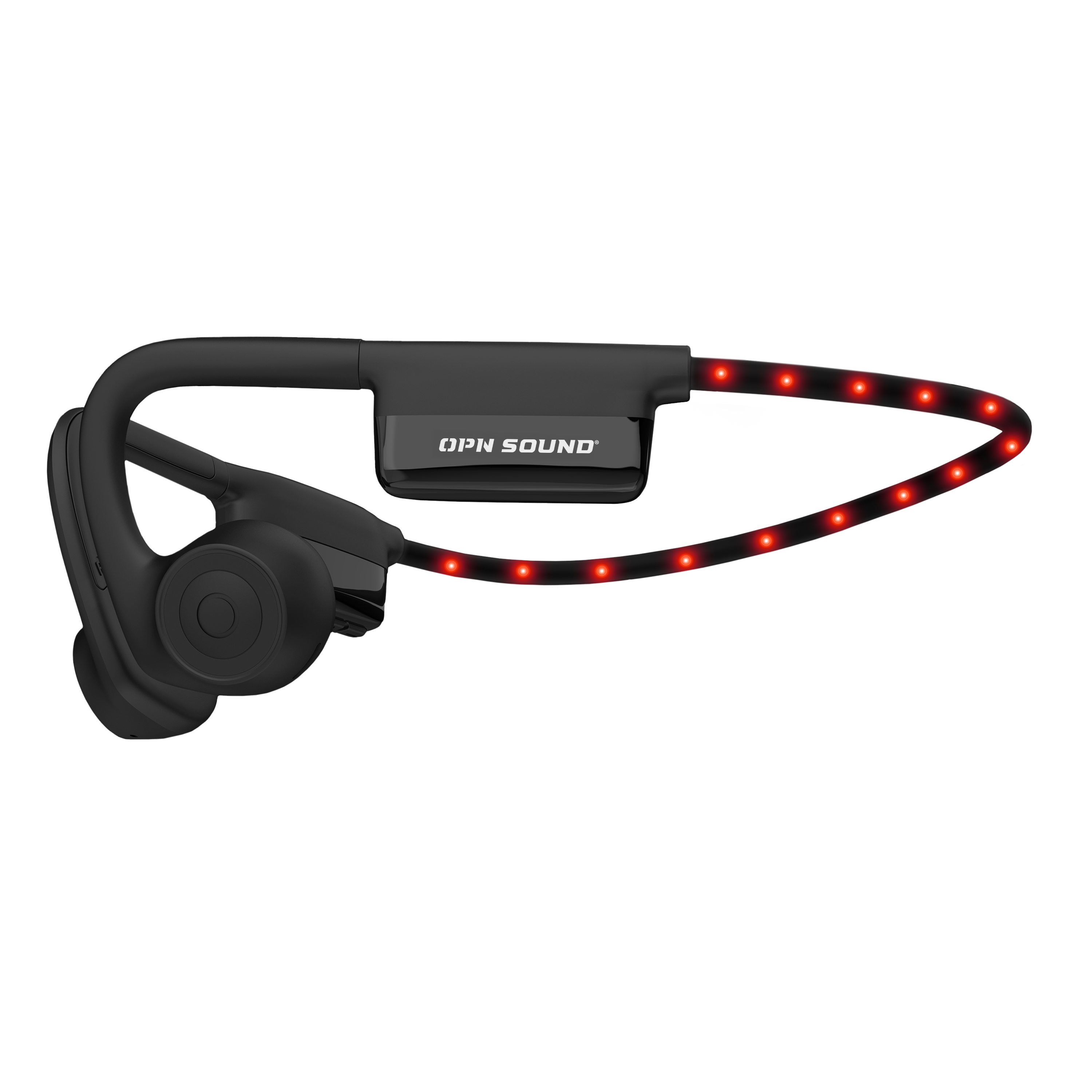 OPN Sound - Dashlyte+ Wireless Sports Headphones with Safety Lights - Black