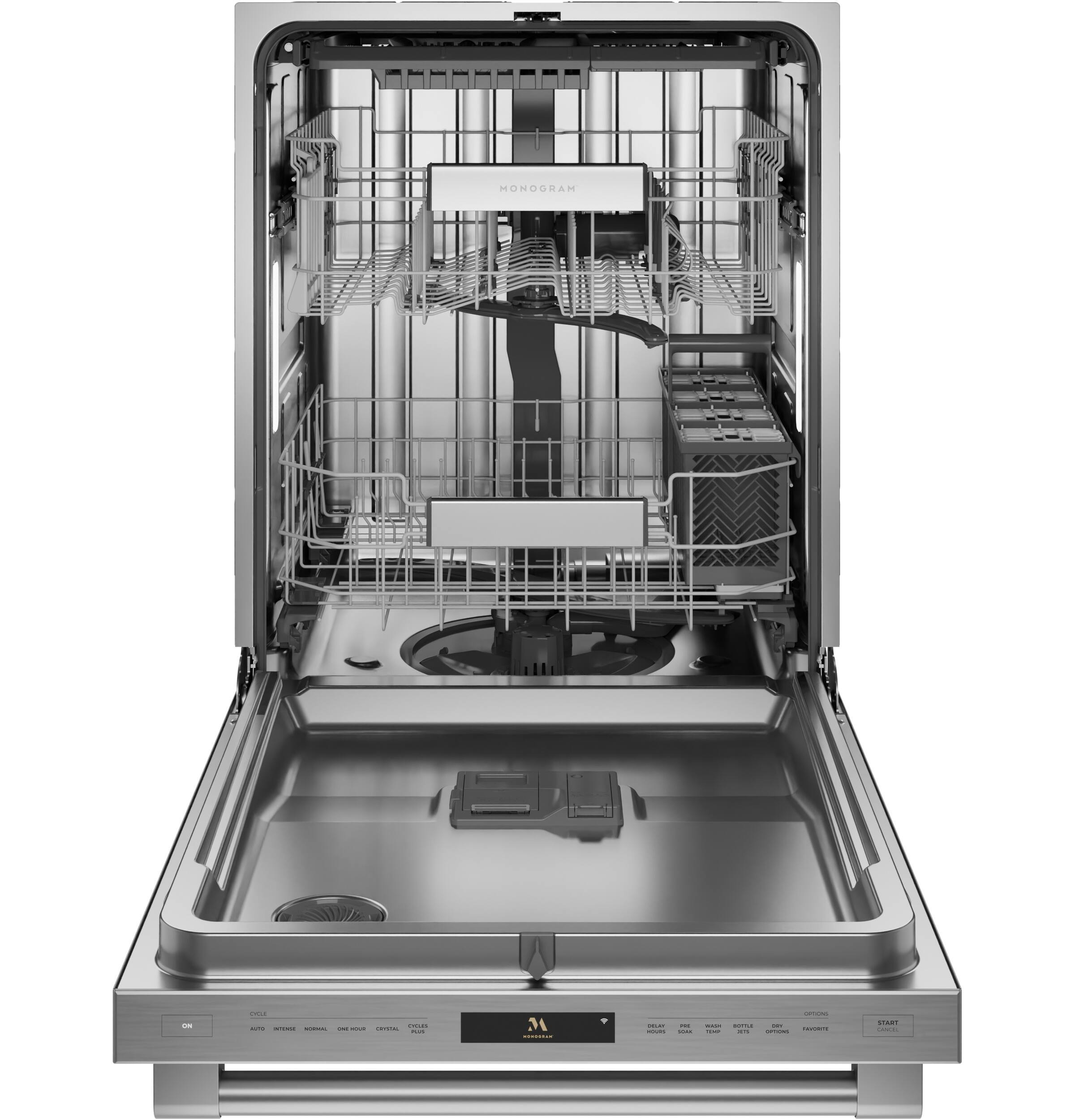 Alt View 20. Monogram - 24" Top Control Smart Built-In Stainless Steel Tub Dishwasher w/ Adjustable 3rd Rack, 37 dBA, and Advanced Water System - Custom Panel Ready.