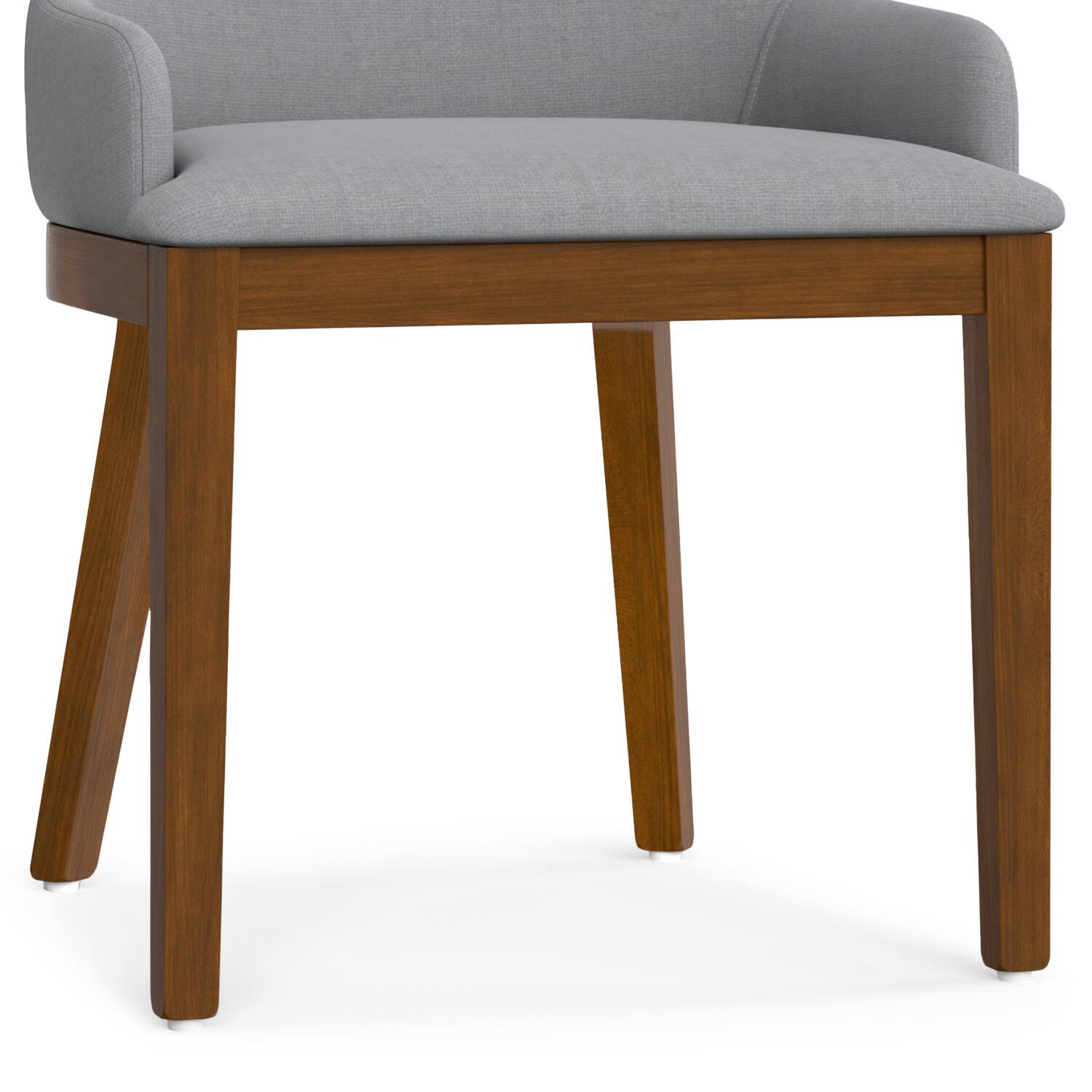 Alt View 4. Simpli Home - Stephanie Dining Chair (Set of 2) in Light Grey Linen Look Fabric - Light Grey.
