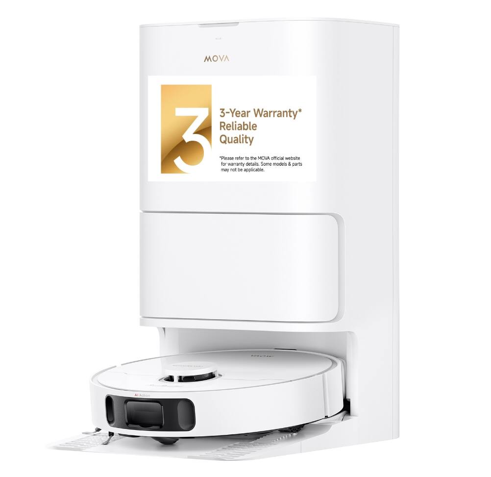 MOVA
3-Year Warranty*
Reliable Quality
*Please refer to the MOVA official website for warranty details. Some models & parts may not be applicable.