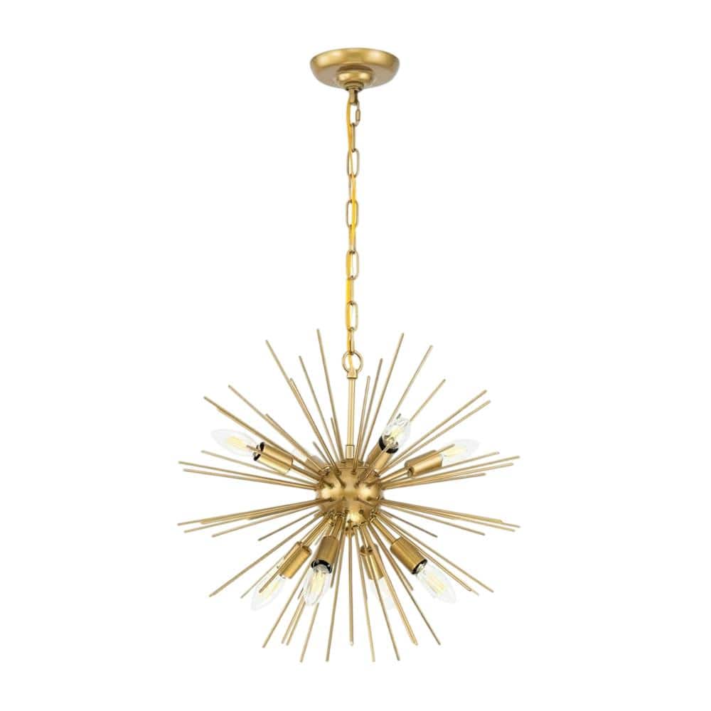 Living District - Timber 8 light pendant - Brass price history on PriceWatchPro