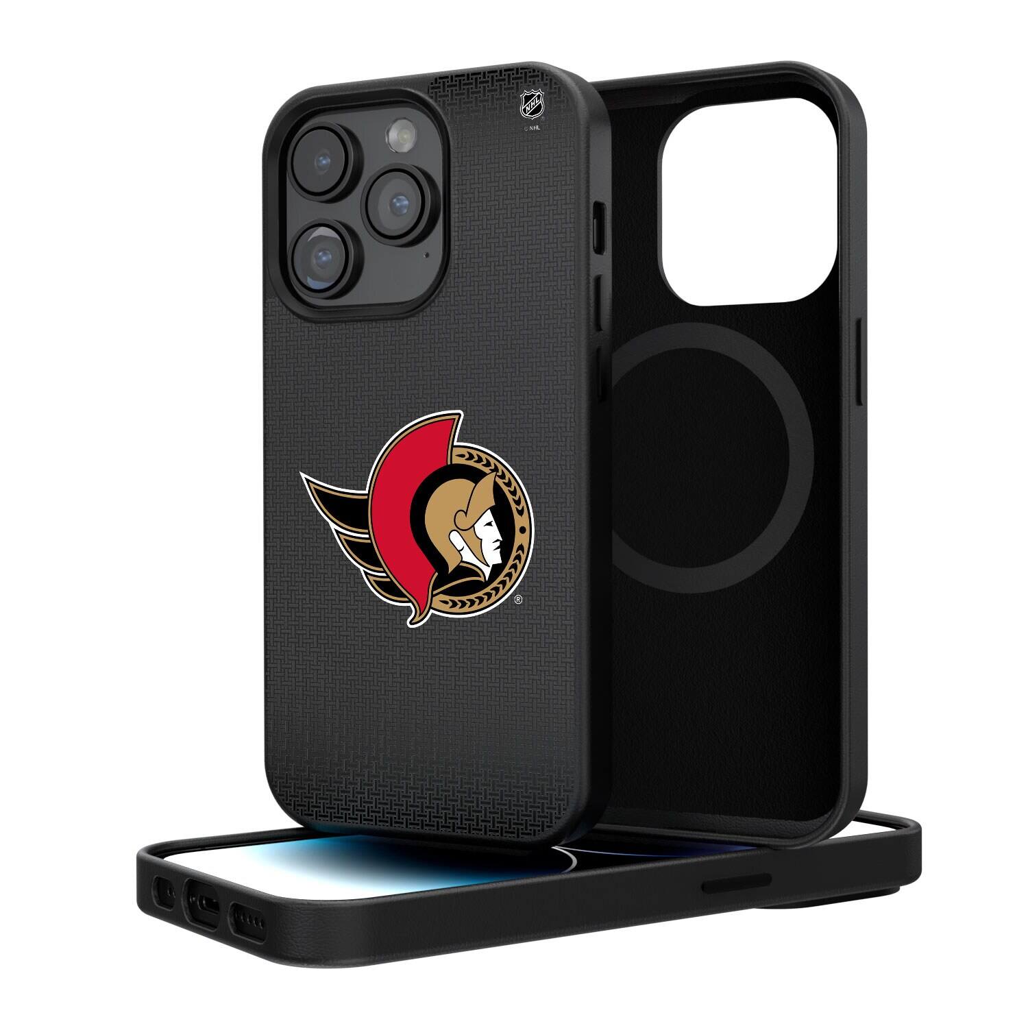 Keyscaper - NHL - Ottawa Senators Linen Logo iPhone Magnetic Bump Case - 15 Plus - Black price history on PriceWatchPro