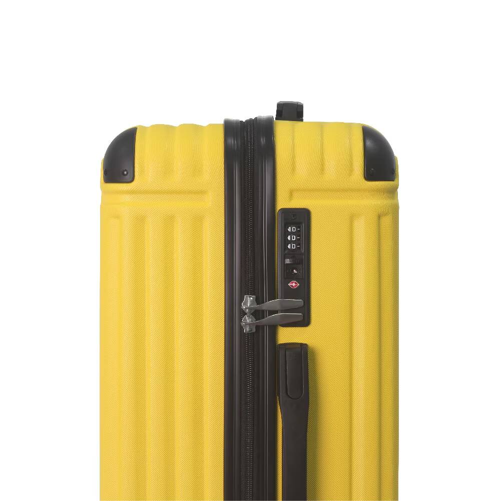 Alt View 8. Bestier - 3-Piece ABS Hardshell Luggage Set (20”/24”/28”) with TSA Lock, Silent Spinner Wheels & Telescopic Handle - Yellow.