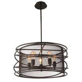 CWI Lighting - Darya 5 Light Up Pendant With Finish - Brown