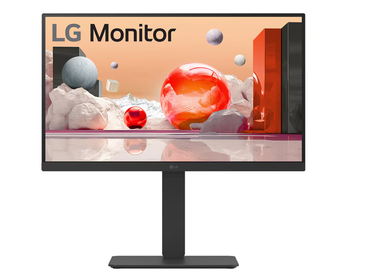Alt View 1. LG - LG 24'' IPS FHD 100Hz Monitor with Webcam/Mic, & UBC Type-C, 24BA850-B - Black.