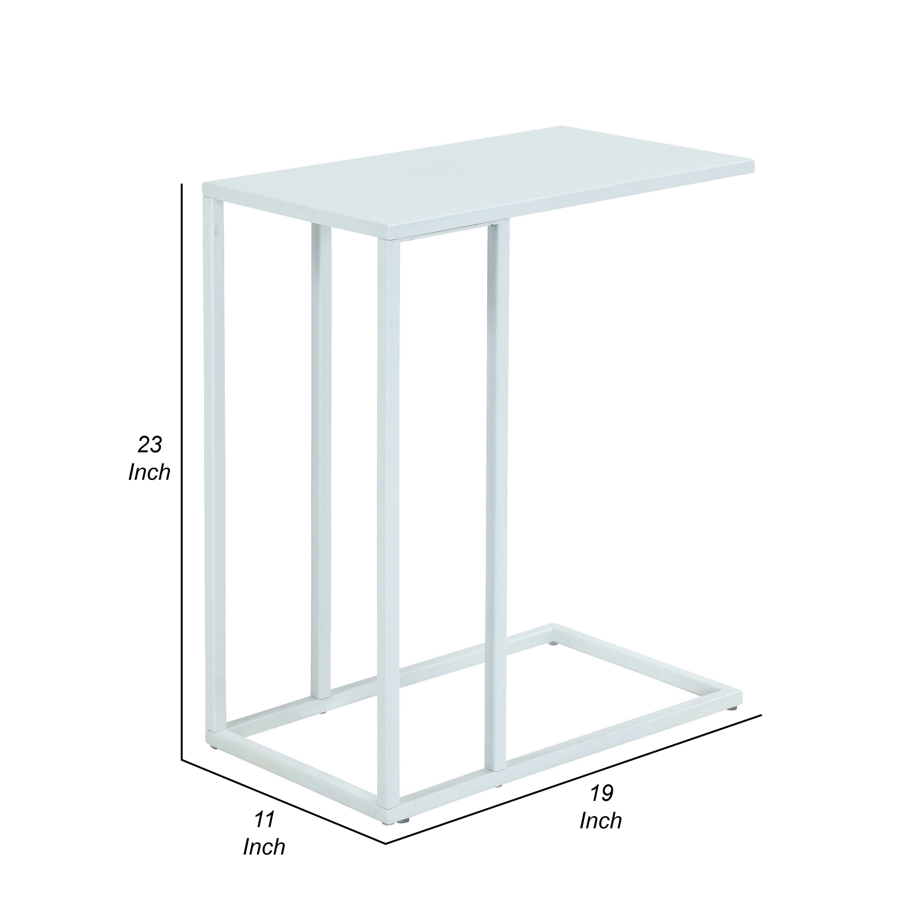 Manhattan Lane Eme 23 Inch Side End Table, Rectangular Tray Top, Modern ...