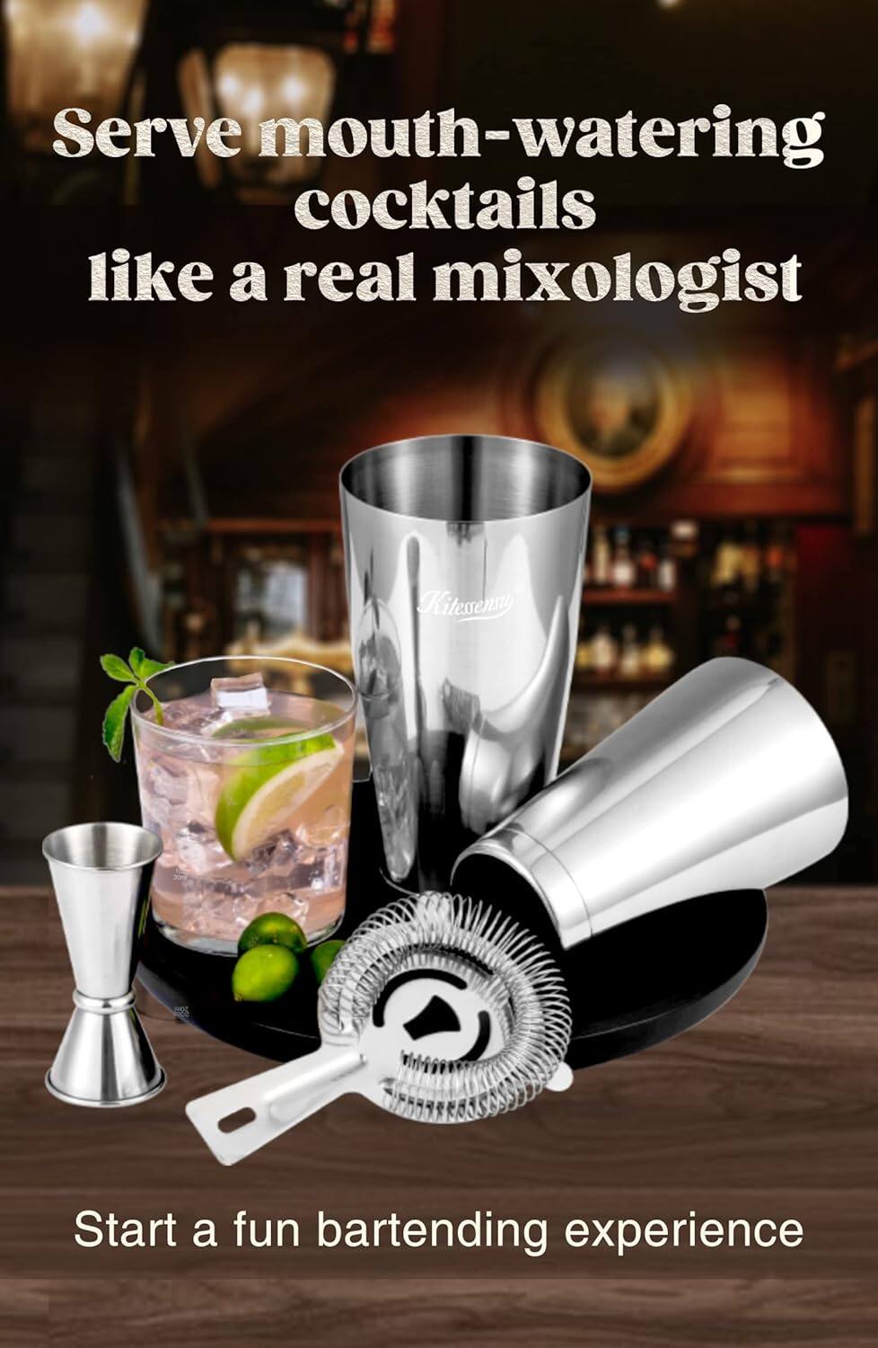 Serve mouth-watering cocktails like a real mixologist

Start a fun bartending experience