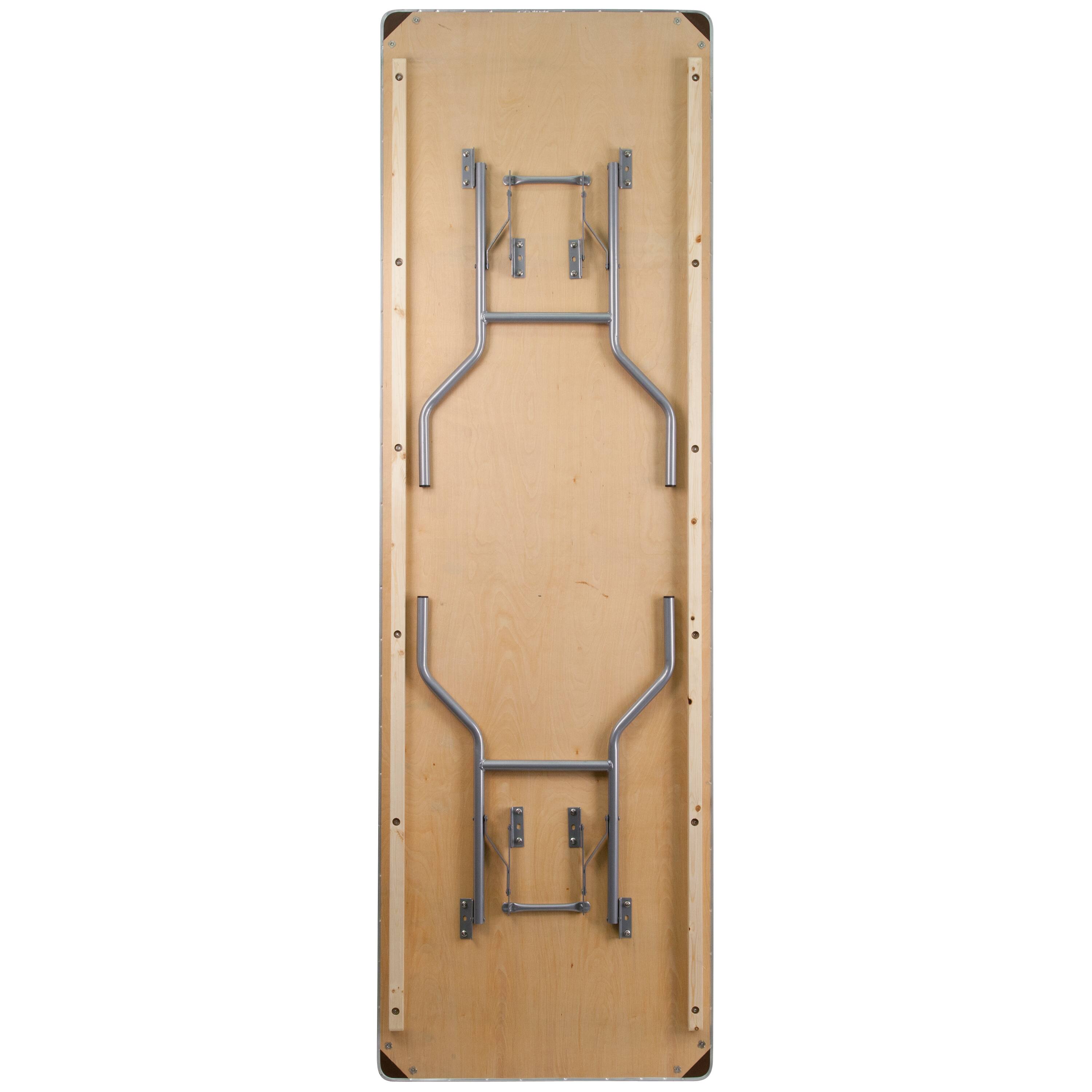 Alt View 15. Alamont Home - Fielder 8-Foot Rectangular Birchwood Folding Banquet Table with Corner Guards - Natural.