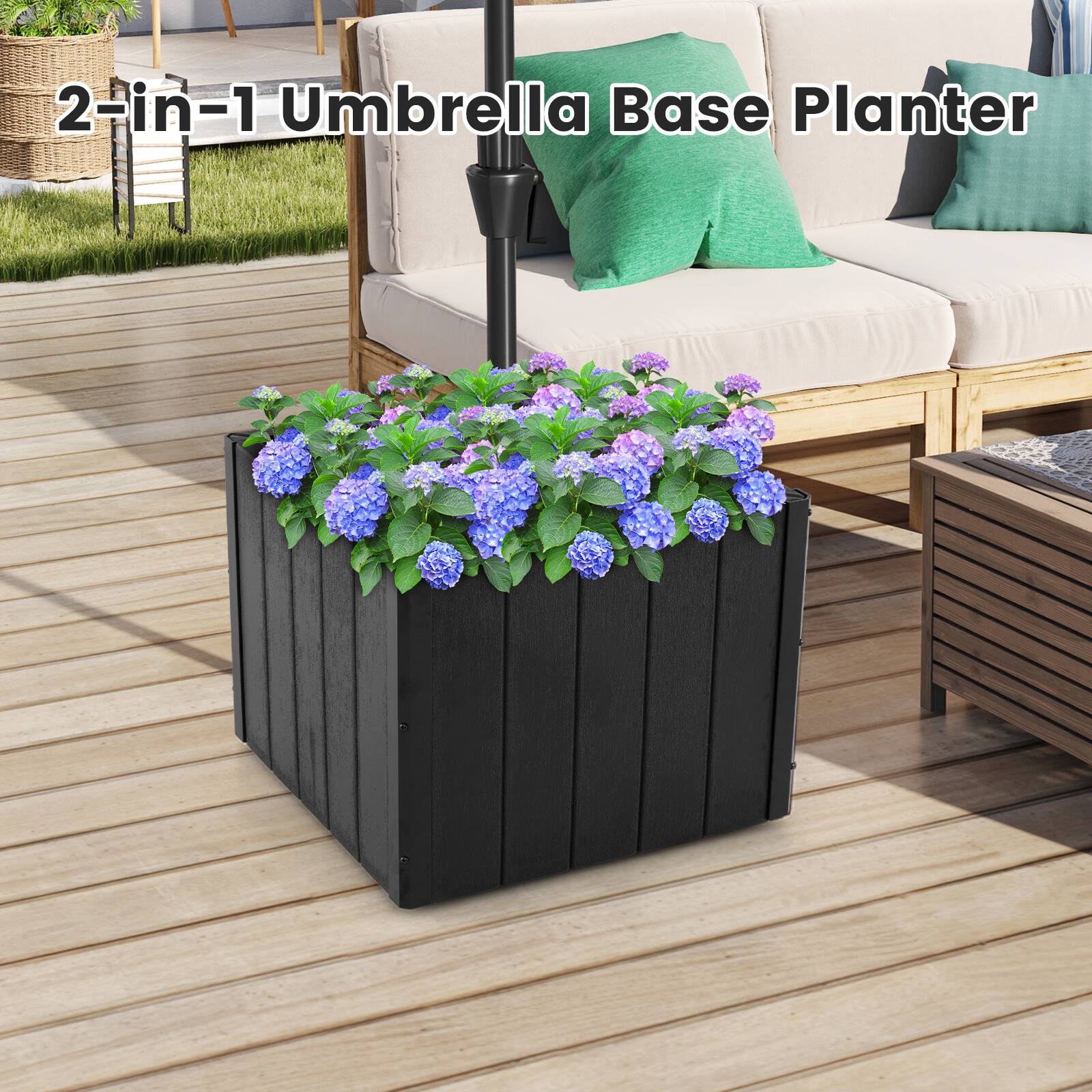 2-in-1 Umbrella Base Planter