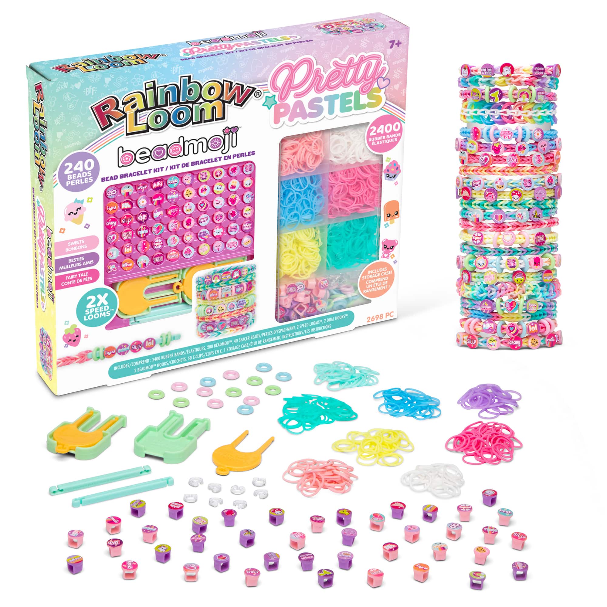 Choon's Design Beadmoji Pretty Pastels Bead Bracelet Kit, 2698 Pieces ...
