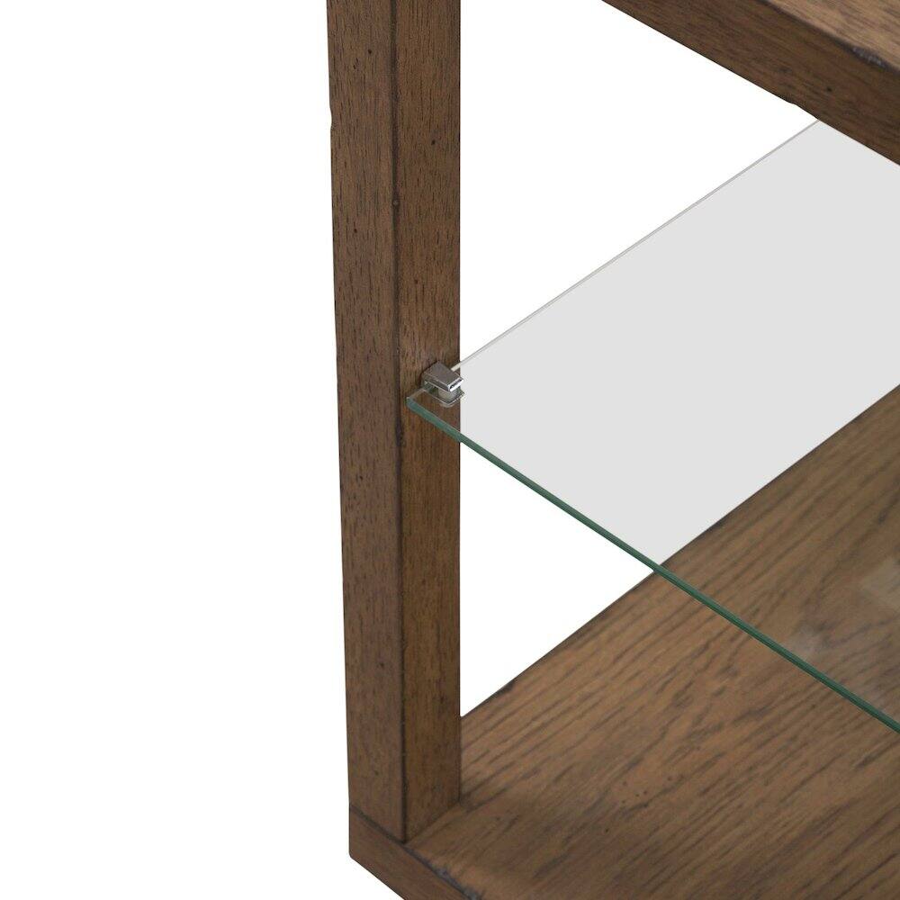 Alt View 5. Liberty Furniture Industries - Bayhill Trellis End Table for Living Room - Honey w/ Black Metal Accents - Honey W/ Black Metal Accents.