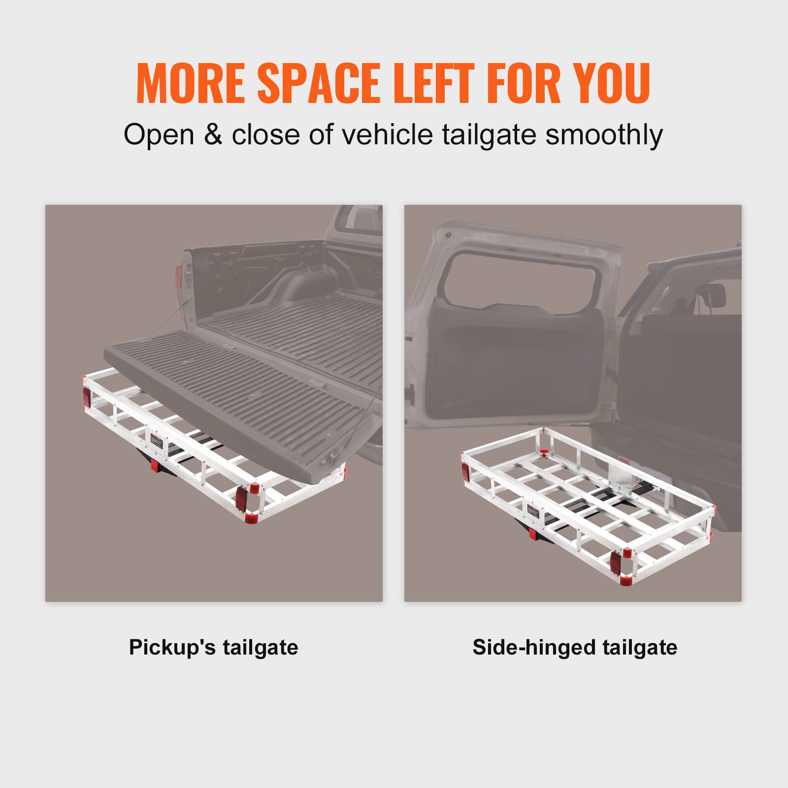 MORE SPACE LEFT FOR YOU

Open & close of vehicle tailgate smoothly

Pickup's tailgate

Side-hinged tailgate