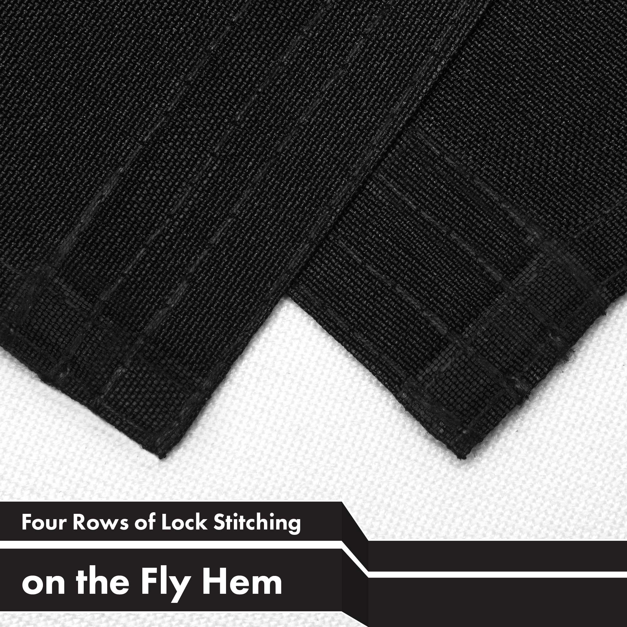 Four Rows of Lock Stitching on the Fly Hem
