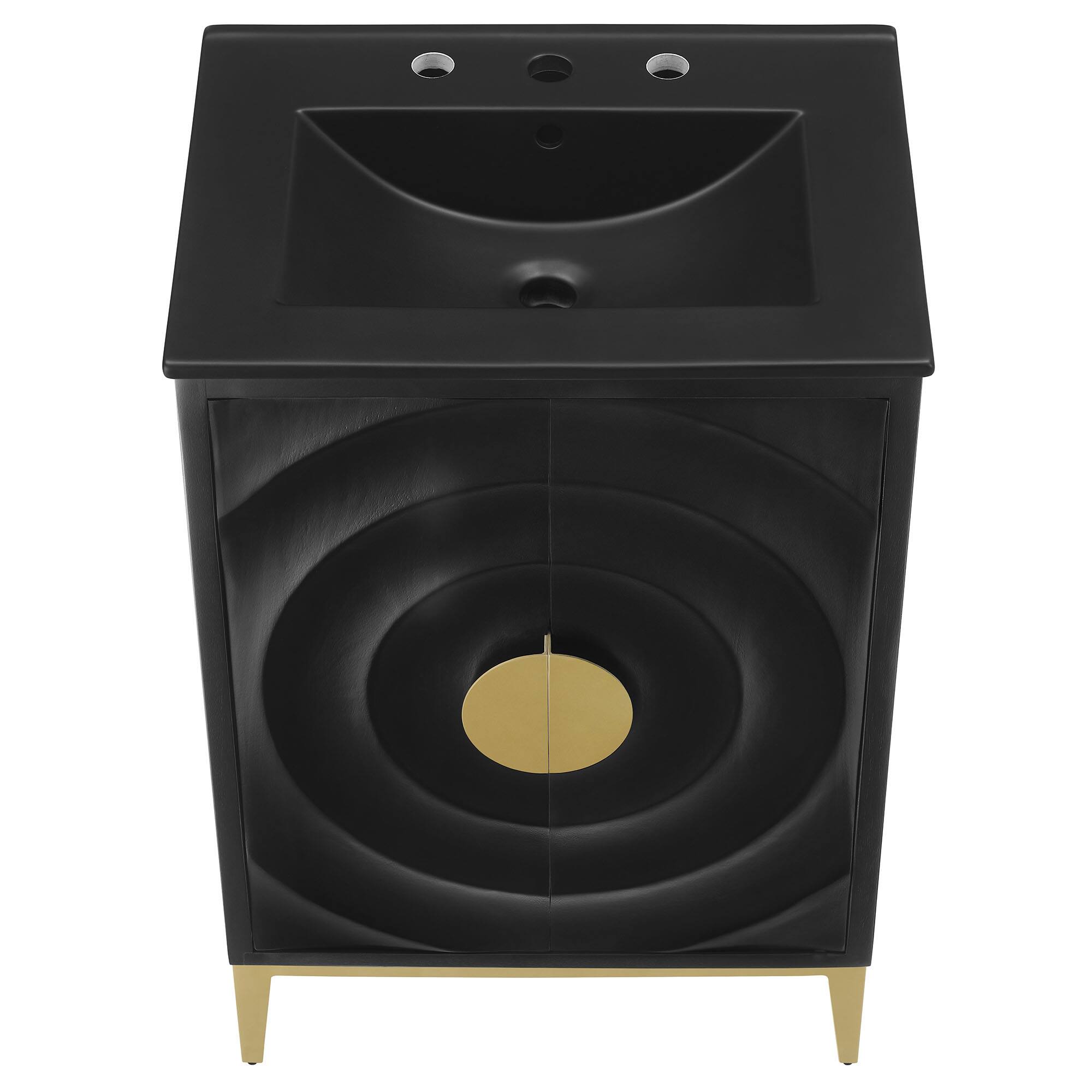 Alt View 6. Modway - Beau 24" Bathroom Vanity Cabinet by Modway - Black Black.