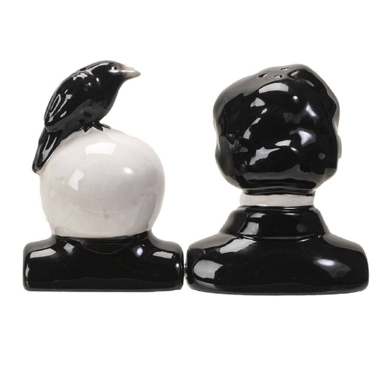 Angle. Pacific Trading - Pacific Trading Edgar Allen Poe Salt and Pepper Shaker Set 3 Inch Multicolor - Multicolor.