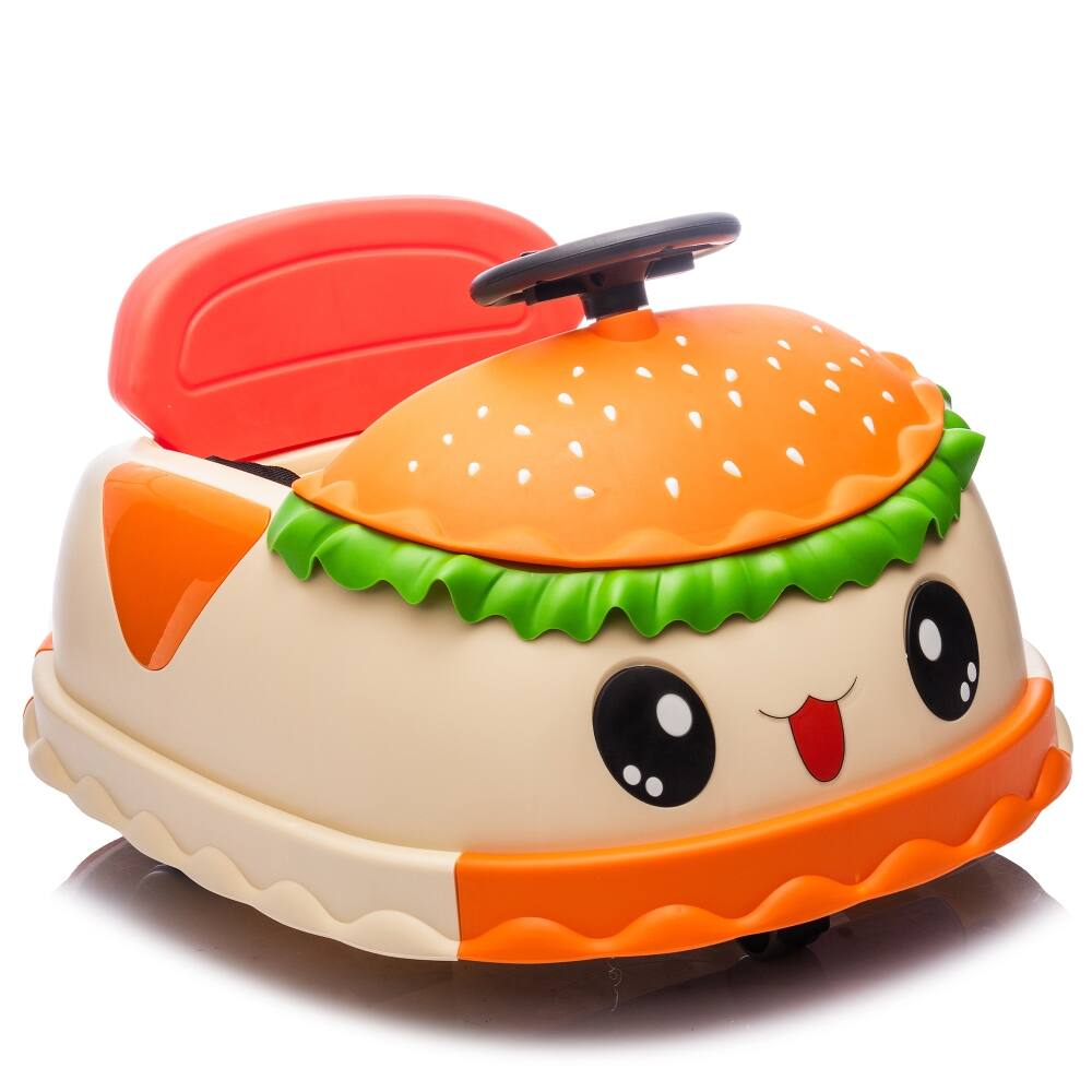 Alt View 4. Ropilly - Ropilly 12V Kids Electric Bumper Car Hamburger Design Ride On Toy.