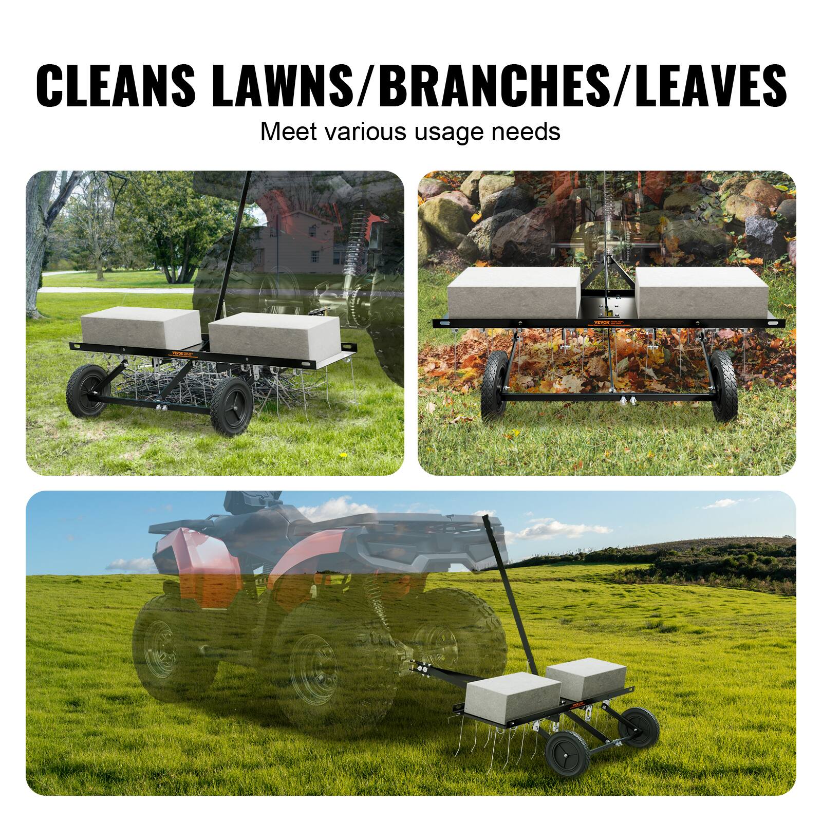 CLEANS LAWNS/BRANCHES/LEAVES
Meet various usage needs -