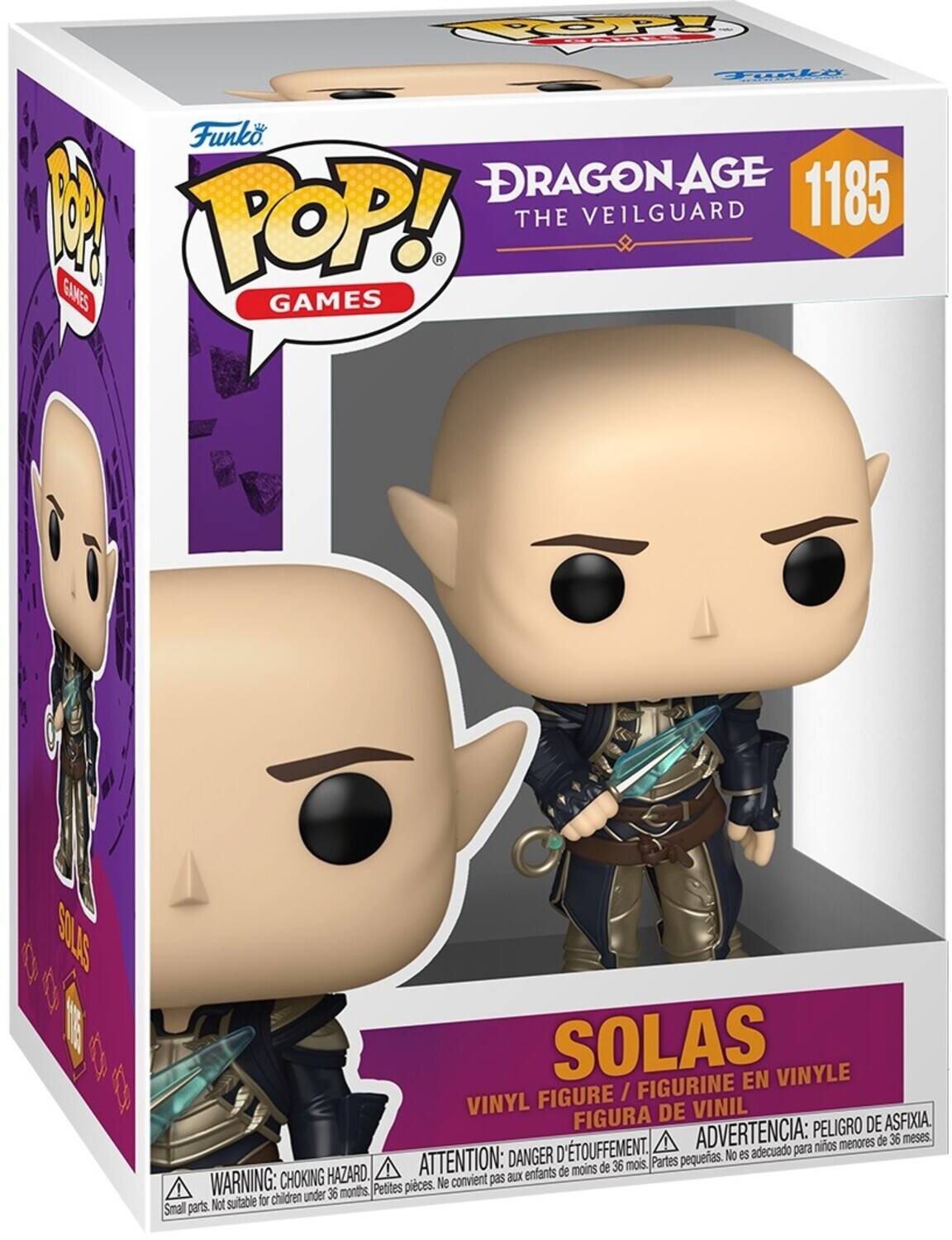 Funko POP! GAMES DRAGONAGE THE VEILGUARD 1185 A POP! R THE VEILGUARD GAMES GAMES A SLS SOLAS EN VINYLE C FIGURE / FIGURINE VINYL DE VINIL FIGURA DE VINIL WARNING: CHOKING HAZARD ATTENTION: aux enfants de moins de 36 mois. Partes WARNING: CHOKING Petites pices. Ne convient pas children under 36 months. Not suitable for Small parts.