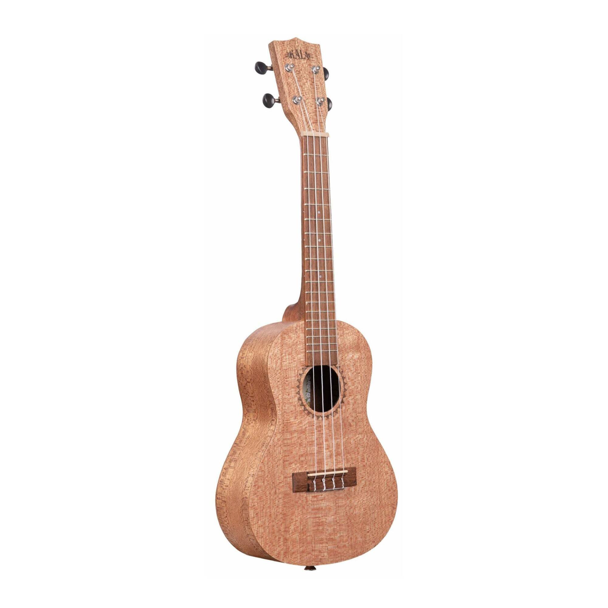 Angle. Kala - (D) Kala KA-20C Burled Meranti Concert 4-String Ukulele.