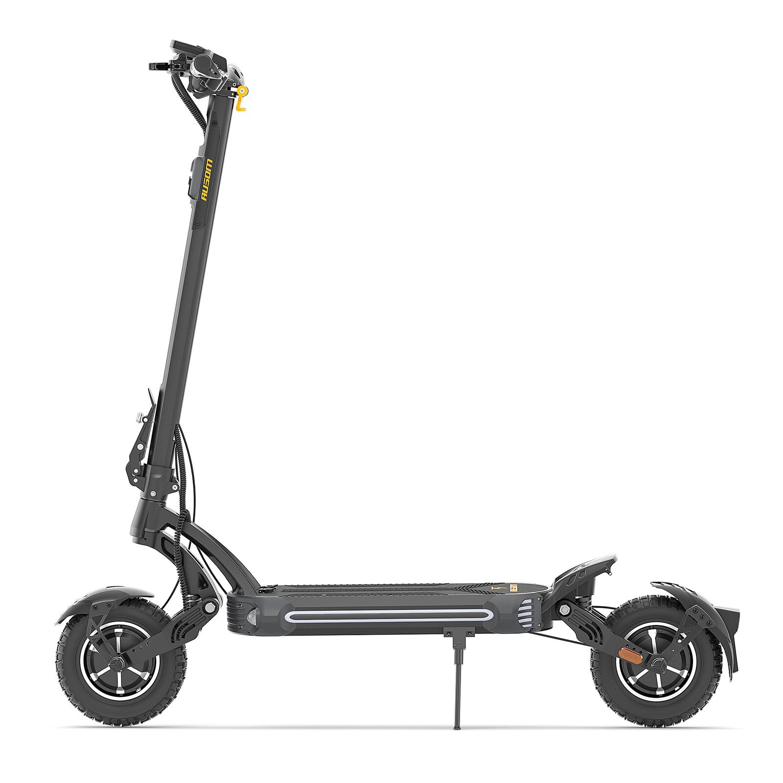 Ausom - SR1 Foldable Electric Scooter w/ 54 mi Max Operating Range & 41 mph Max Speed, Dual 1400W Motors, 287 lbs Max Load - Dark Gray