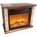 Alt View 23. Lifesmart - 3-element Small Square Infrared Fireplace with Faux Stone Accent - Black.