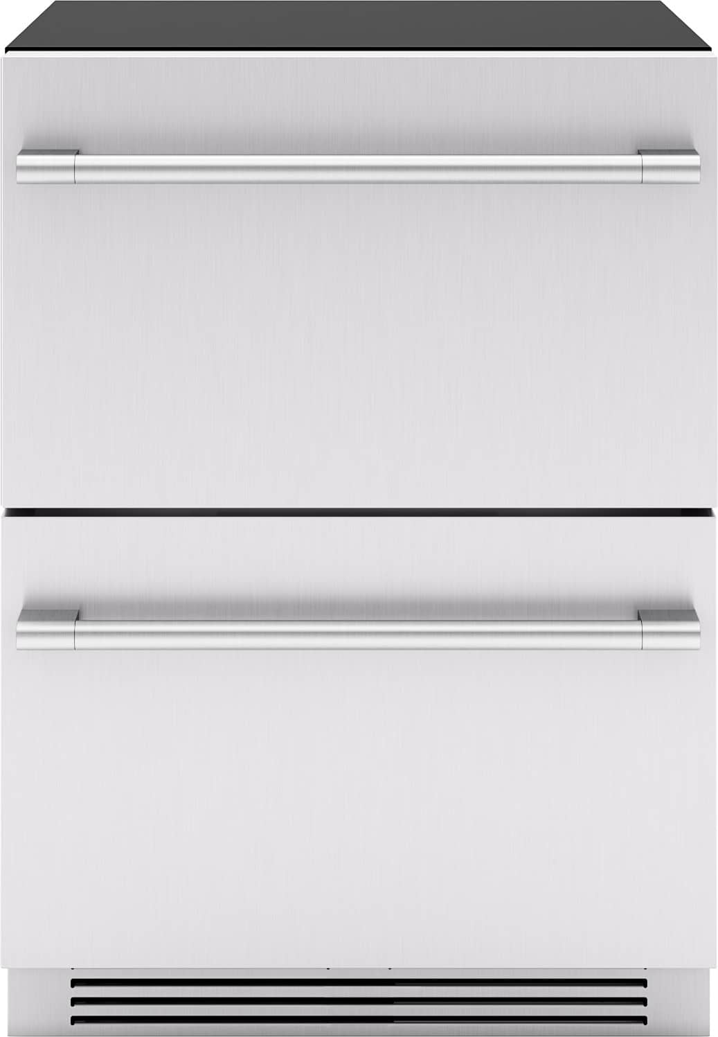 Zephyr - Presrv 24 in. 3.9 Cu. Ft. Dual Zone Refrigerator Freezer Drawers Mini Fridge - Stainless Steel - Front_Zoom