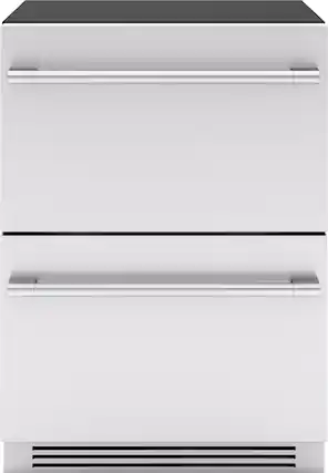 Front. Zephyr - Presrv 24 in. 3.9 Cu. Ft. Dual Zone Refrigerator Freezer Drawers Mini Fridge - Stainless Steel.