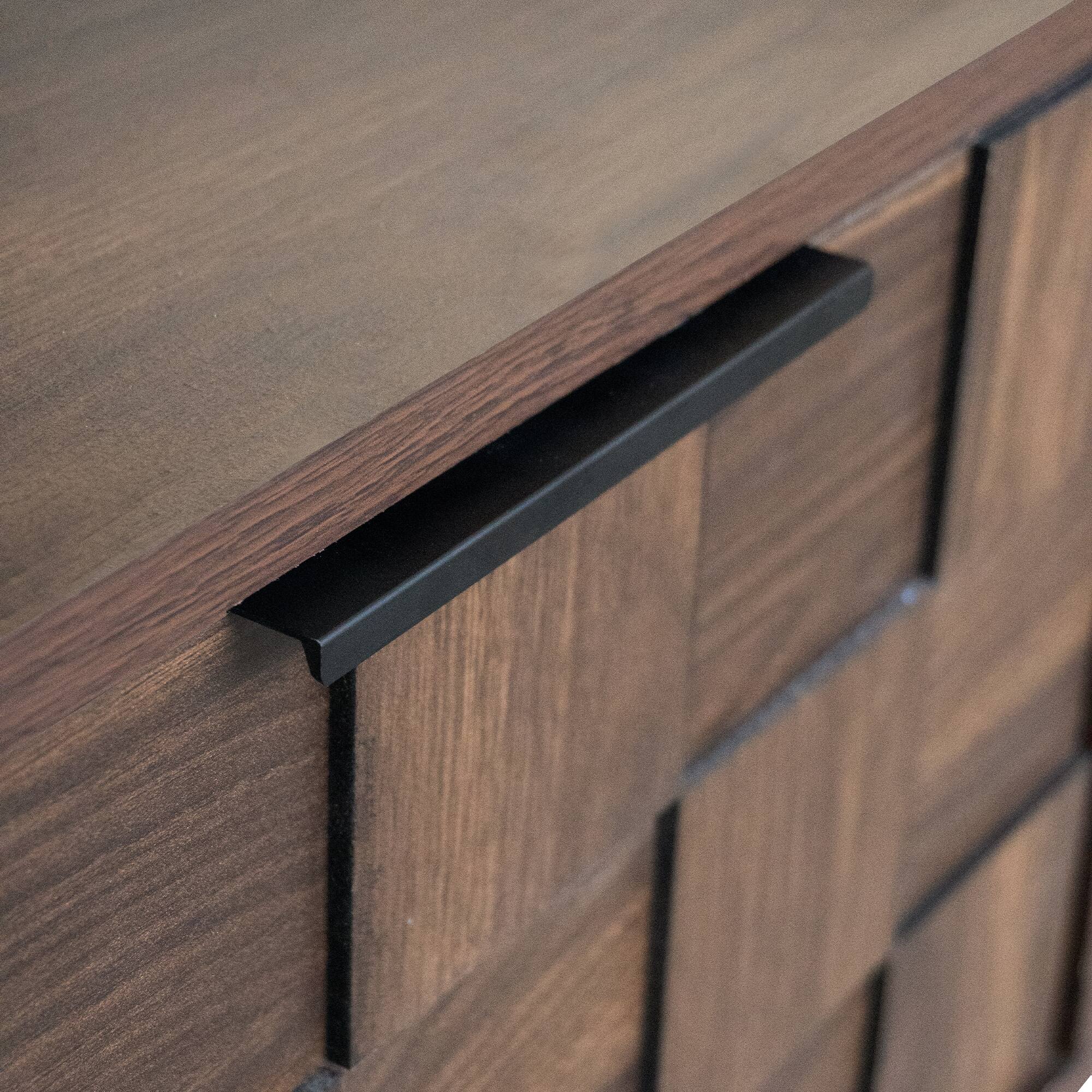 Alt View 4. Bestier - 78" Mid Century Modern TV Stand for 65" TVs, TV Console with Storage Cabinets for Living Room, Entertainment Center - Brown.