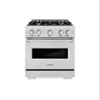 ZLINE - 30" Classic Gas Range w/ 4 Burners & Convection Oven in DuraSnow Stainless Steel (CGRS-30) - Stainless Steel - Front_Zoom