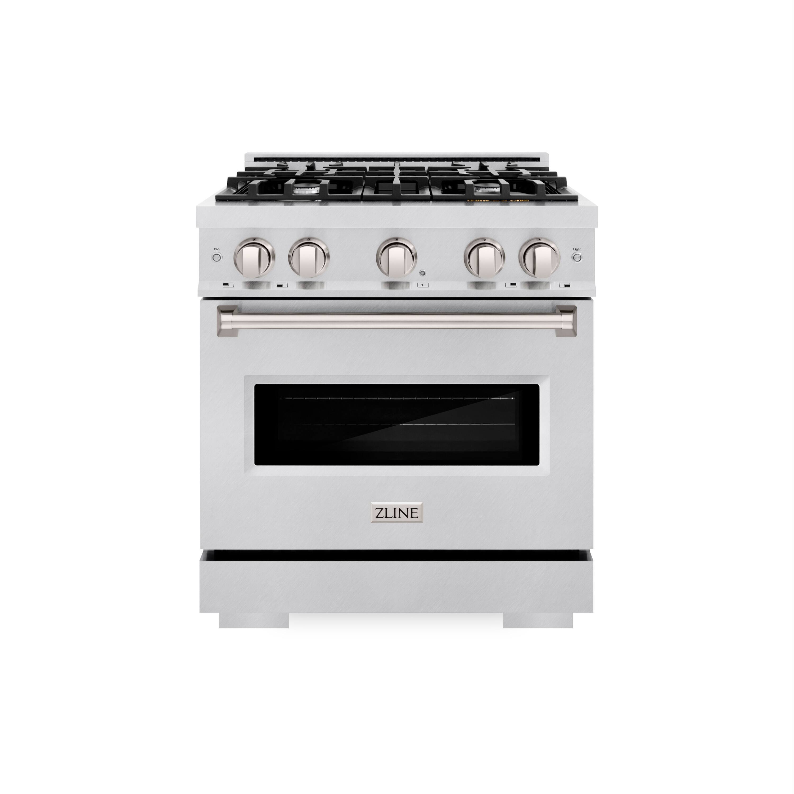ZLINE - 30 in. Classic Gas Range with 4 Burners and Convection Oven (CGRS-30) - Stainless Steel