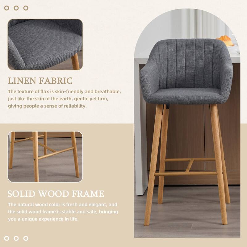 LINEN FABRIC  
The texture of flax is skin-friendly and breathable, just like the skin of the earth, gentle yet firm, giving people a sense of reliability.  

SOLID WOOD FRAME  
The natural wood color is fresh and elegant, and the solid wood frame is stable and safe, bringing you a unique experience in life.