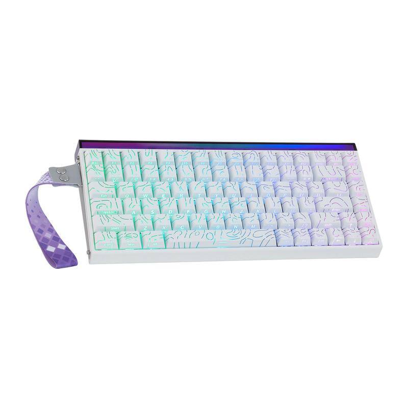 Front. AULA - AULA Hero84 HE 84-Key Wired Hall Effect Magnetic Gaming Keyboard, RGB Lightbox, Rapid Response, Custom Actuation - White.