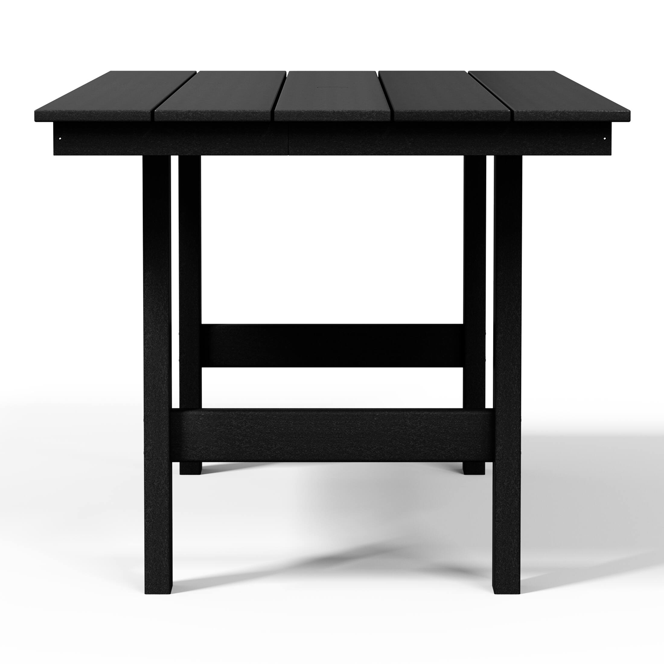 Back. WestinTrends - WestinTrends Ashore 7-Piece HDPE Outdoor Rectangular Patio Dining Table Set - Black.