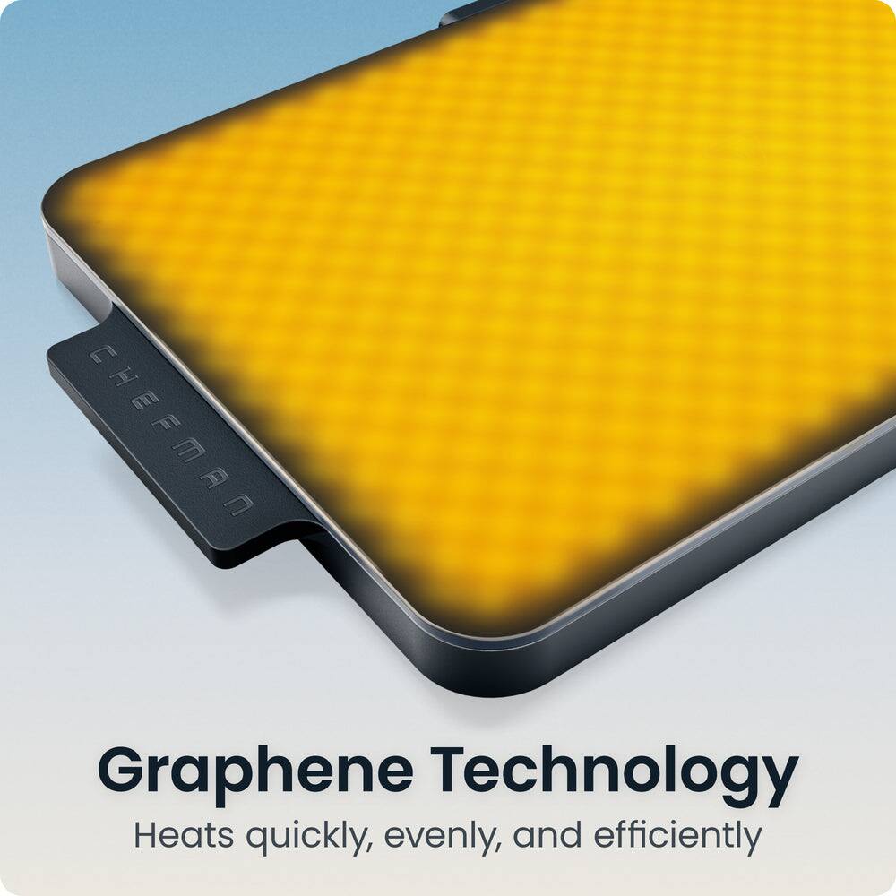 Graphene Technology  
Heats quickly, evenly, and efficiently