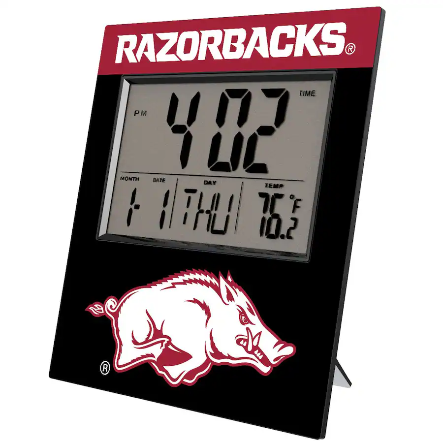 Blocker Ar Razorbacks Keyscaper Arkansas Razorbacks Color Block Digital Desk Clock Multicolor ...