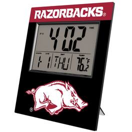 Keyscaper - Arkansas Razorbacks Color Block Digital Desk Clock - Multicolor
