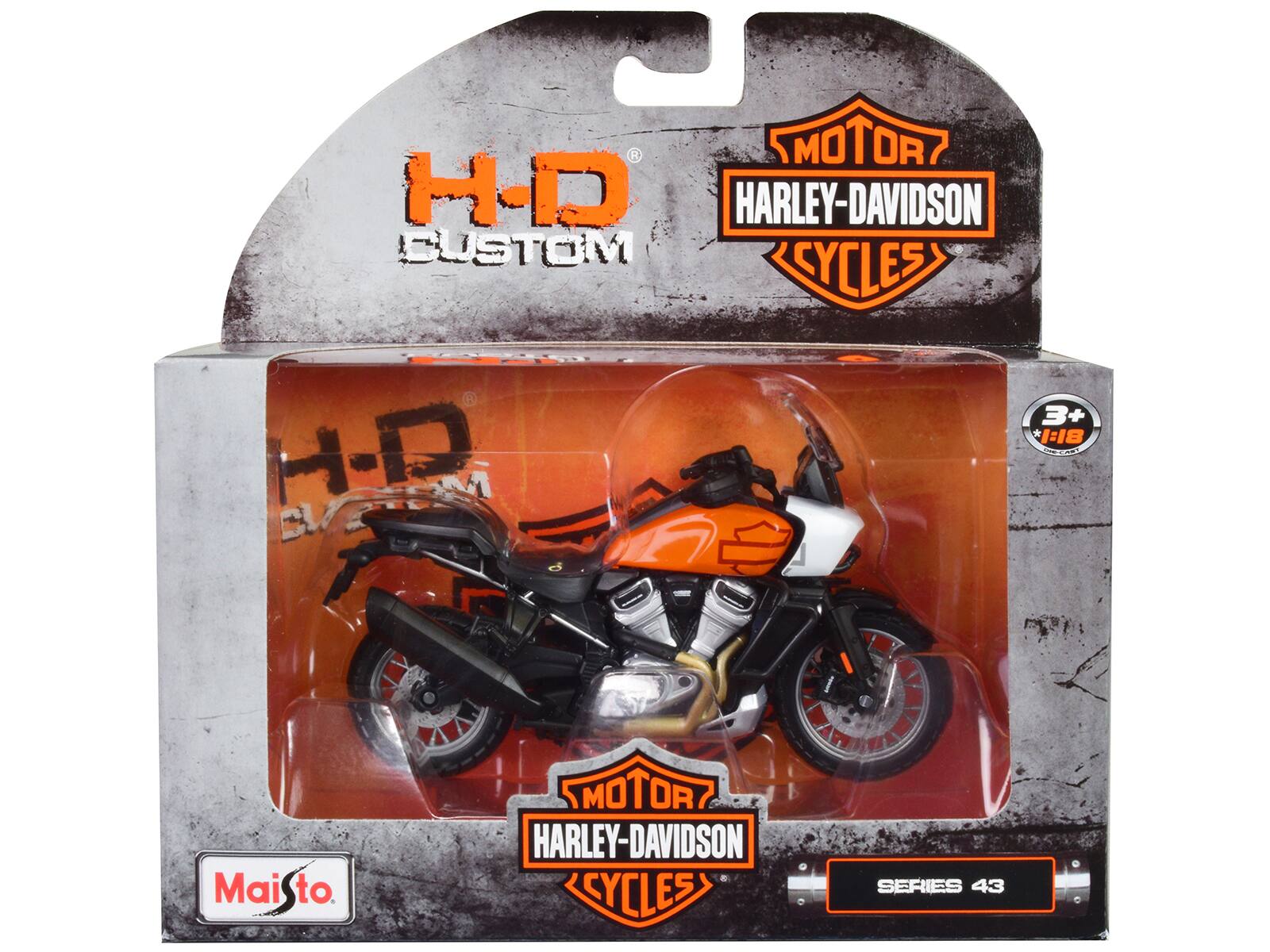 MOTOR H-D HARLEY-DAVIDSON CUSTOM CYCLES  
H-D DVSFOM CW  
3+ 1:18  
Maisto MOTOR HARLEY-DAVIDSON CYCLES SERIES 43