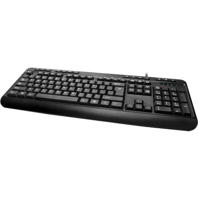 Alt View 1. Adesso - Adesso AKB-132 Multimedia Desktop Keyboard - Cable Connectivity - PS/2 Interface - 104 Key(s) - Media Player, Volume - Black.