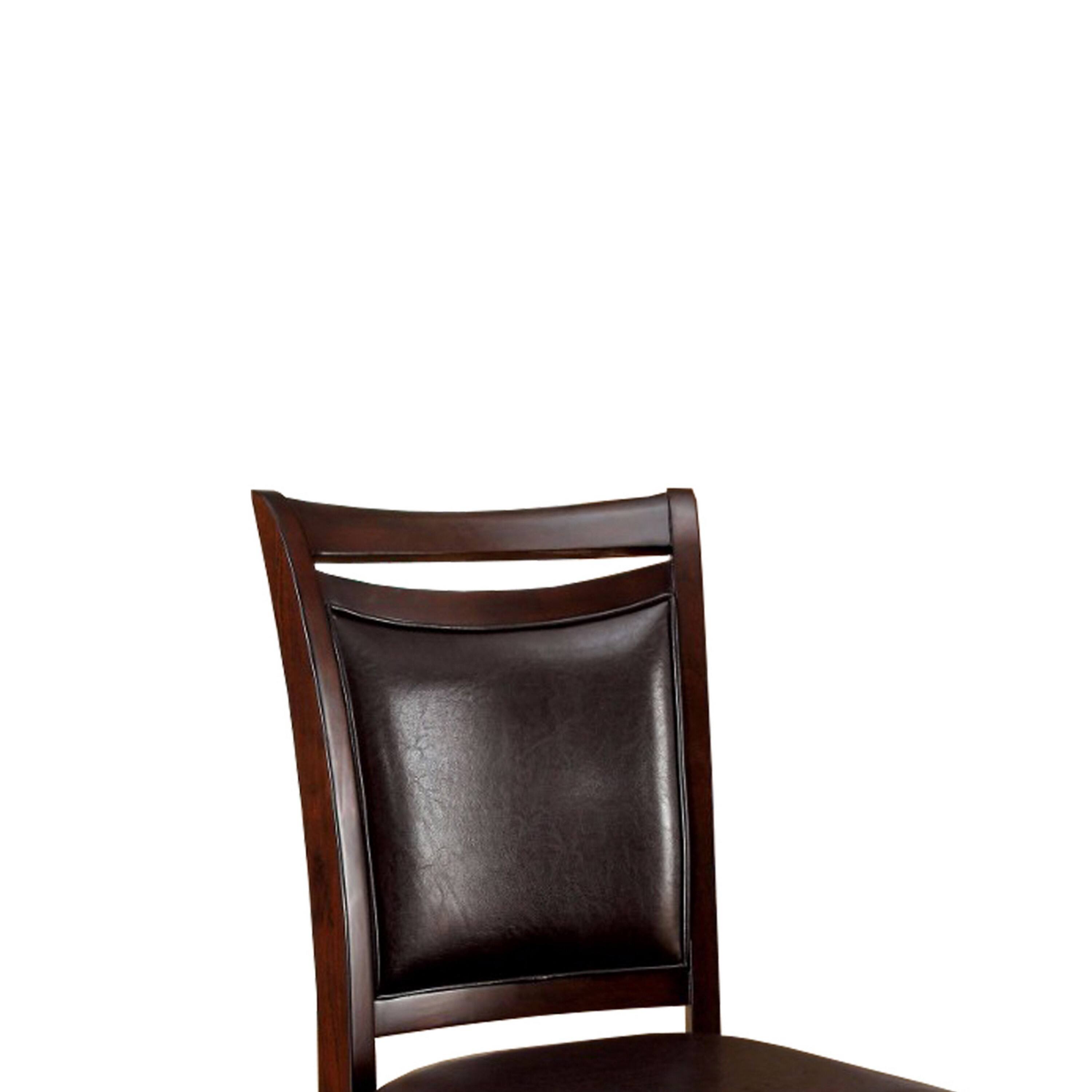 Left. Manhattan Lane - Woodside Transitional Side Chair With Padded Back and Seat, Expresso, Set of 2 - Dark Cherry.