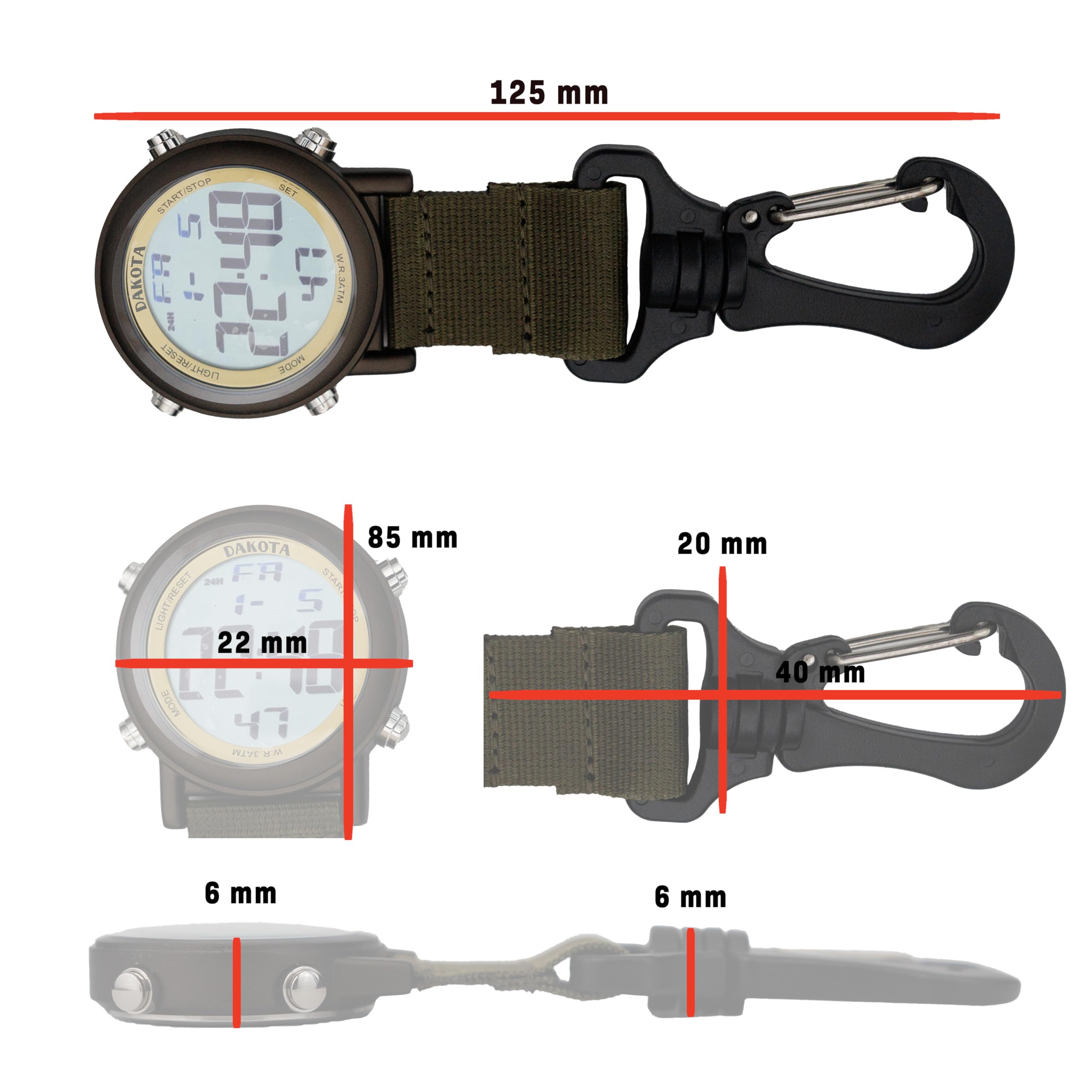 STANT/STOP SET 5 DAKOTA FA 2M I .. 22:48 L WRSTM LIGHT/RESET s 00n 125 mm DAKOTA 240 FR STAR LIGHT/RESET LIGHT  5 1 22 mm 1 LL  MODE 47 PLLYEWM 85 mm 20 mm 40 mm 6 mm 6 mm