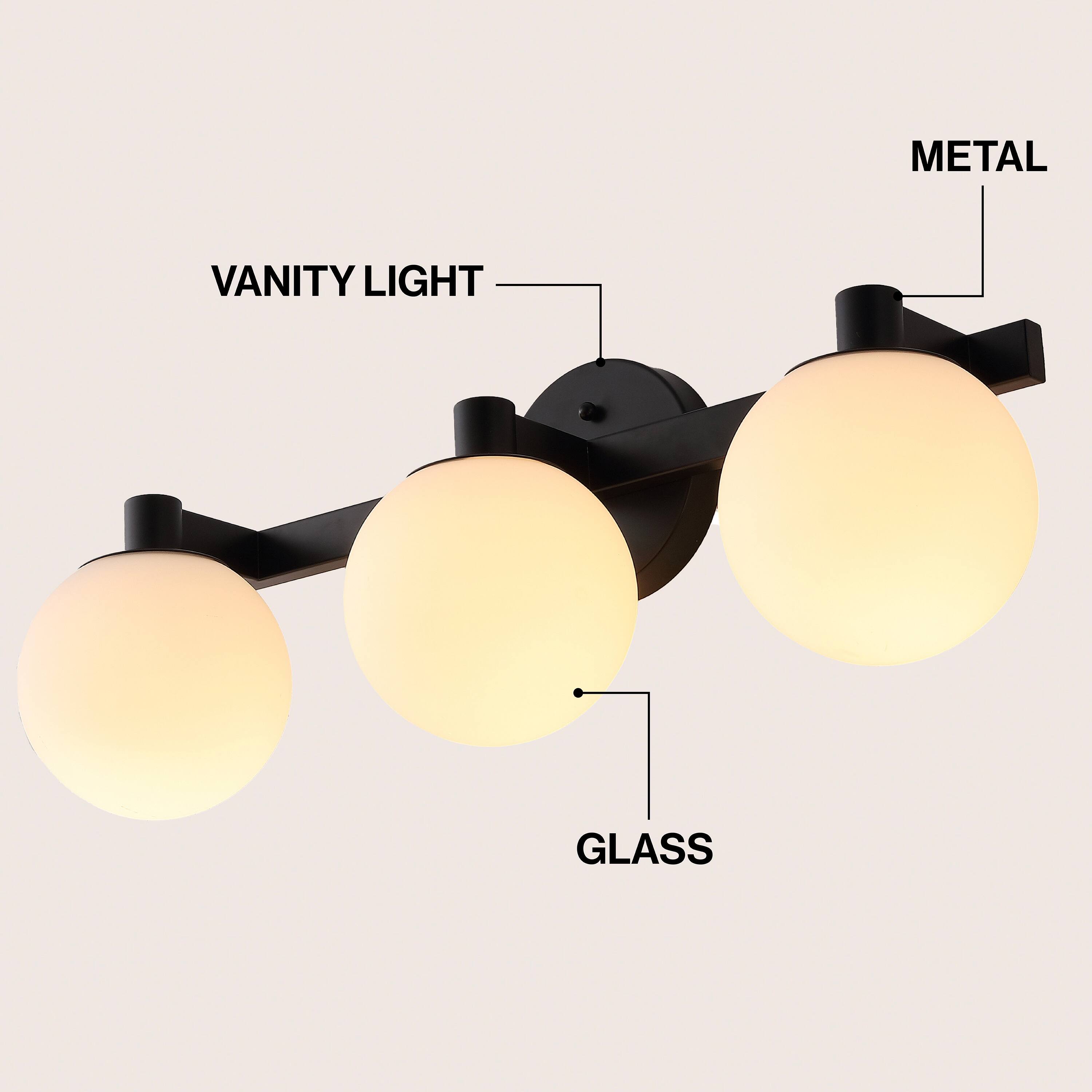 METAL VANITY LIGHT GLASS