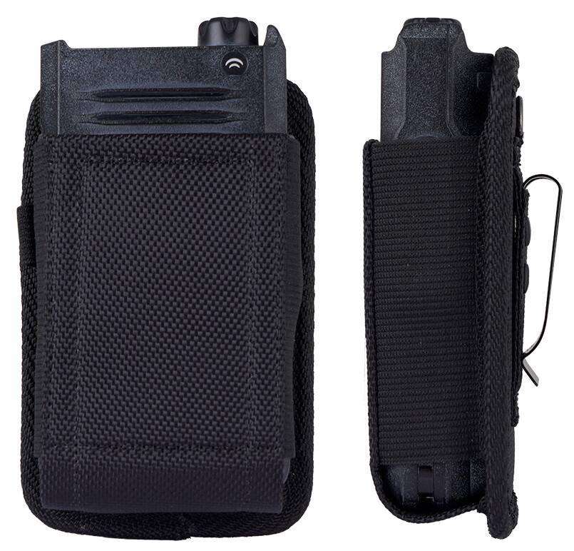 Alt View 6. Nakedcellphone - Pouch Case for XL Thick Flip Phone - Canvas with Clip and Belt Harness - DuraXV Extreme, CAT S22, XP3plus - Black.