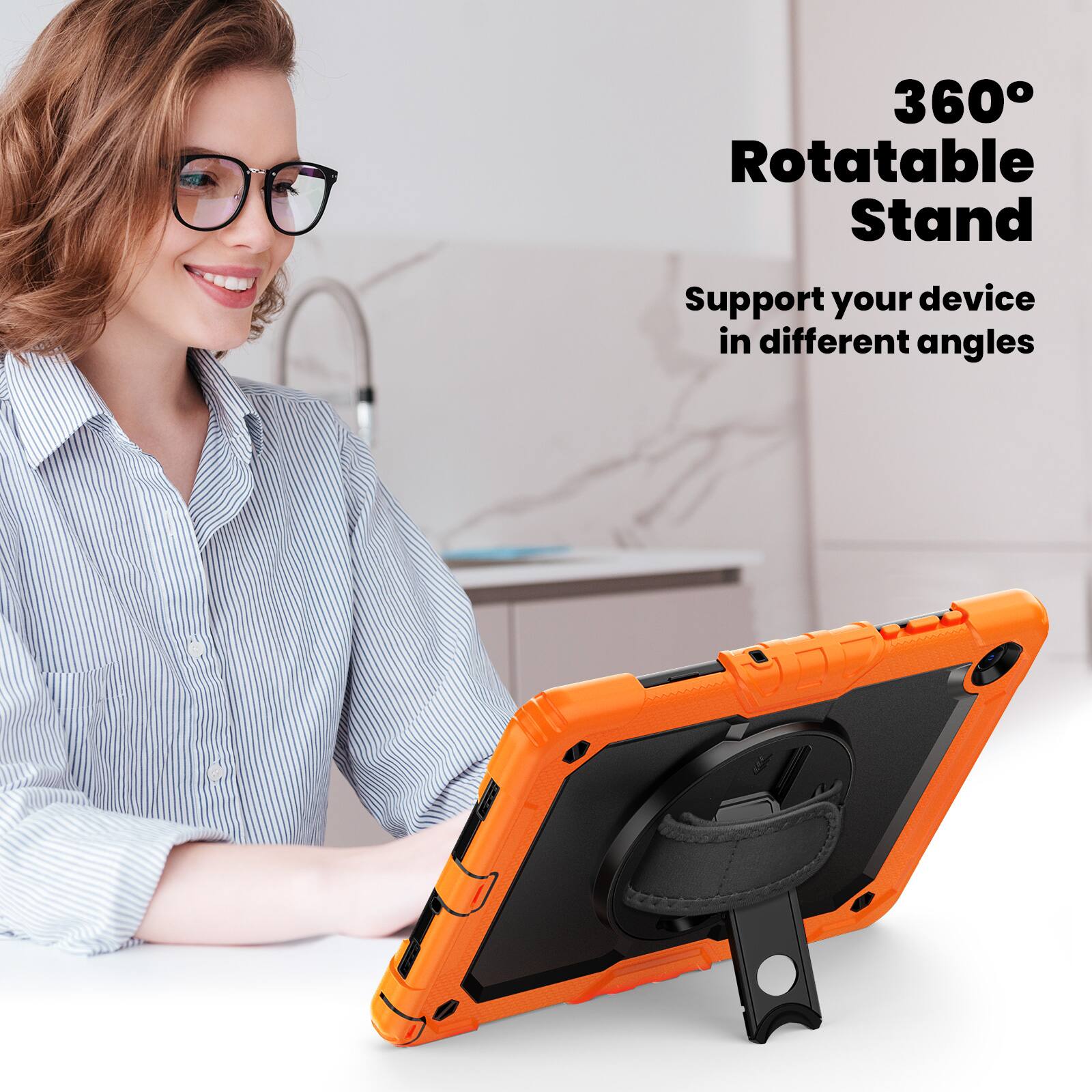 360° Rotatable Stand  
Support your device in different angles