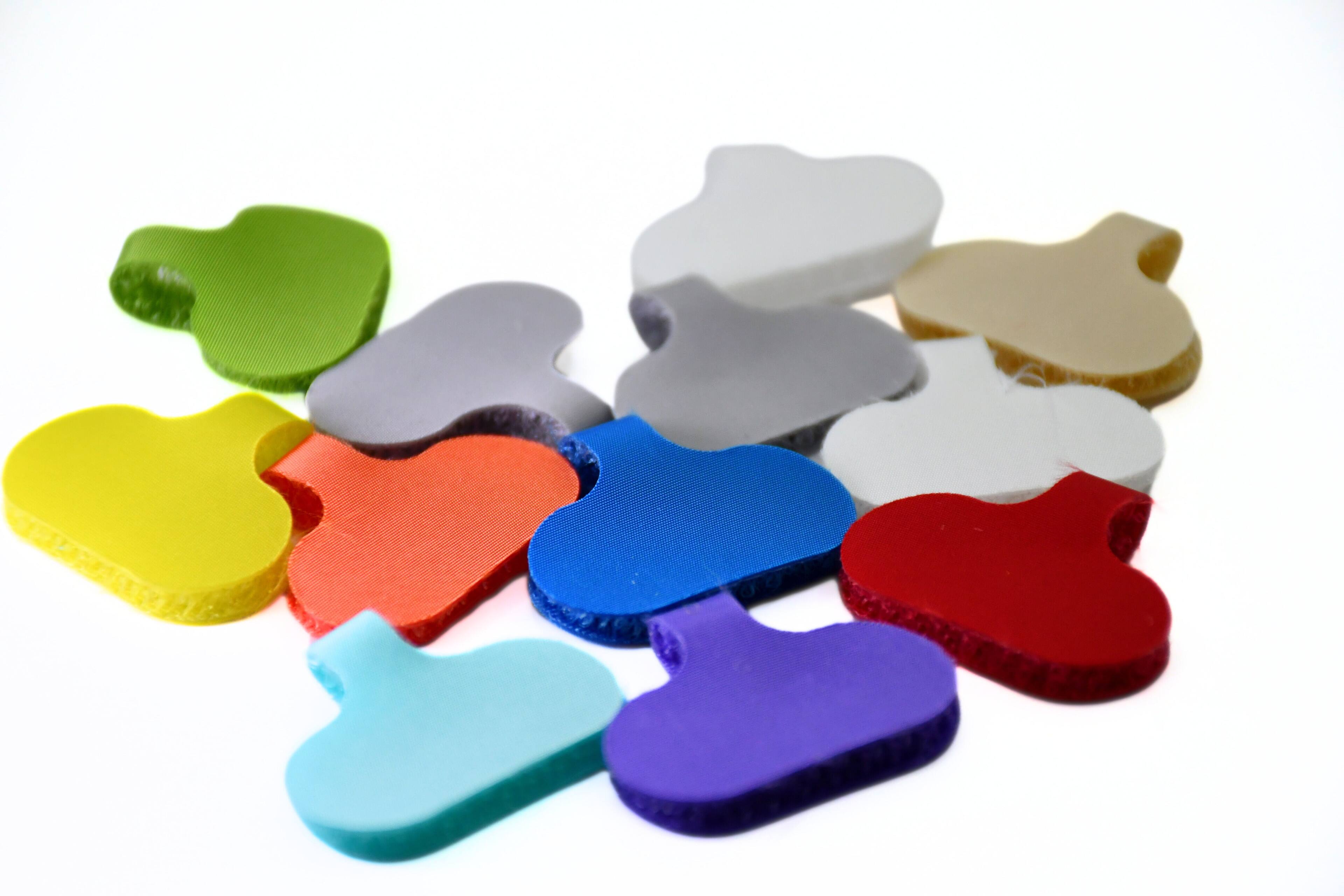Alt View 2. Grizzly Supply - Small Cable Label 12/pk - Assorted Colors.