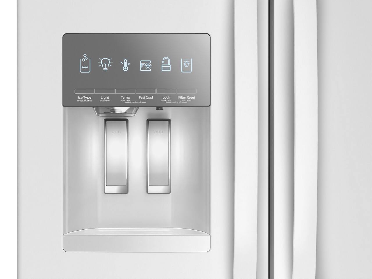 The text on the image reads:

"P44 9 : Ice Type Light nothing_to_trcs ndmul Temp Fast Cool hold JHC iamakes of Lock Filter Reset had - hold - cooling off"

It seems to be a description of a refrigerator with various settings and features. However, the text is not organized in a coherent manner, and some words are misspelled or unclear. Here's a corrected and grouped version of the text:

"P44 9 : Ice Type - Light
ndmul Temp - Fast Cool
hold - JHC
iamakes of Lock Filter Reset
had - hold - cooling off"

This version of the text is more organized and easier to understand.