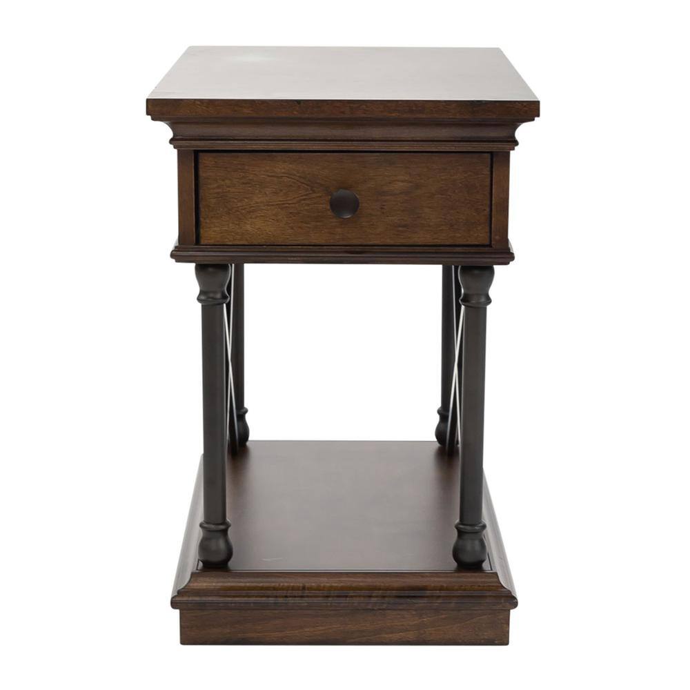 Alt View 1. Liberty Furniture Industries - Tribeca Drawer Chair Side Table in Cordovian Brown - Brown.