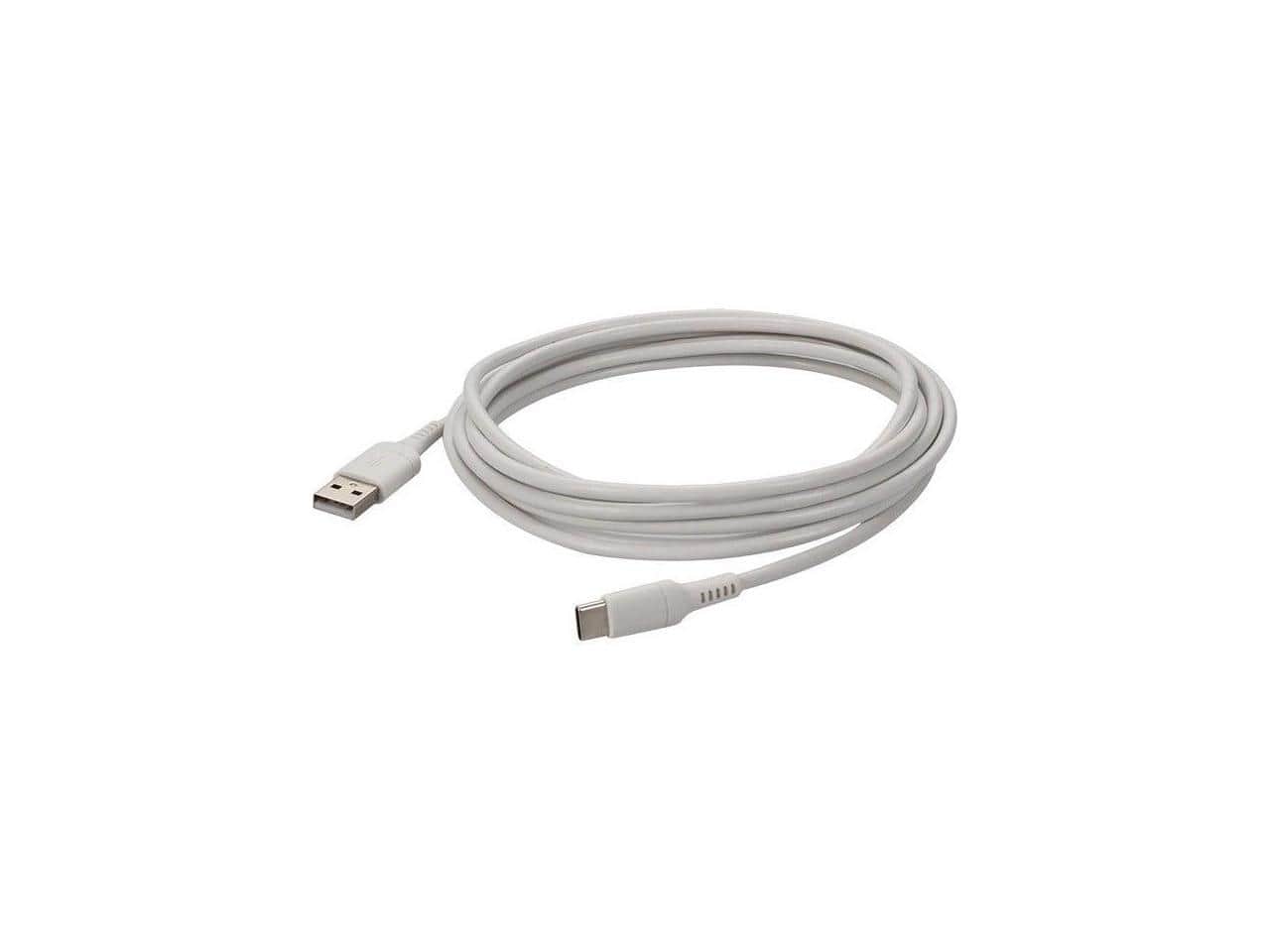 AddOn - 3m 9.8ft USB C Male to USB A 2.0 Male Sync and Charge Cable White