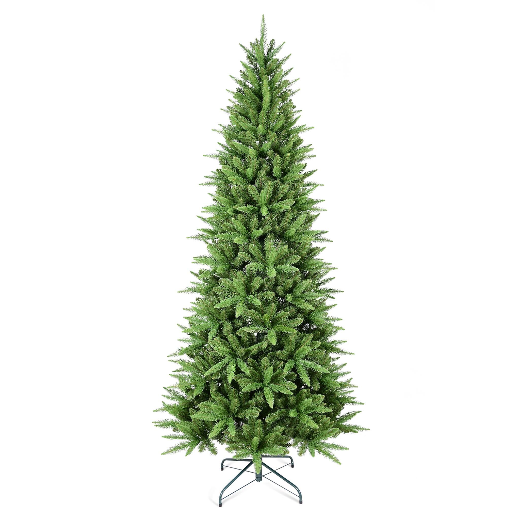 Forest'nSky - 5 ft. Slim Christmas Tree with 610 PE and PVC Tips and Metal Stand - Green